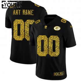Camiseta Niño NFL Green Bay Packers Personalizar Nike Flocked Leopard Print Negro